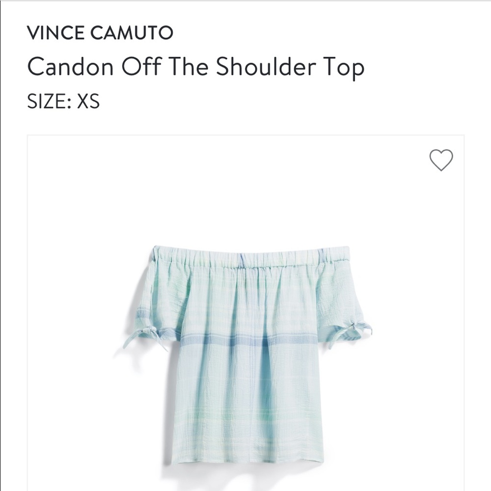 Vince camuto off the shoulder blue top